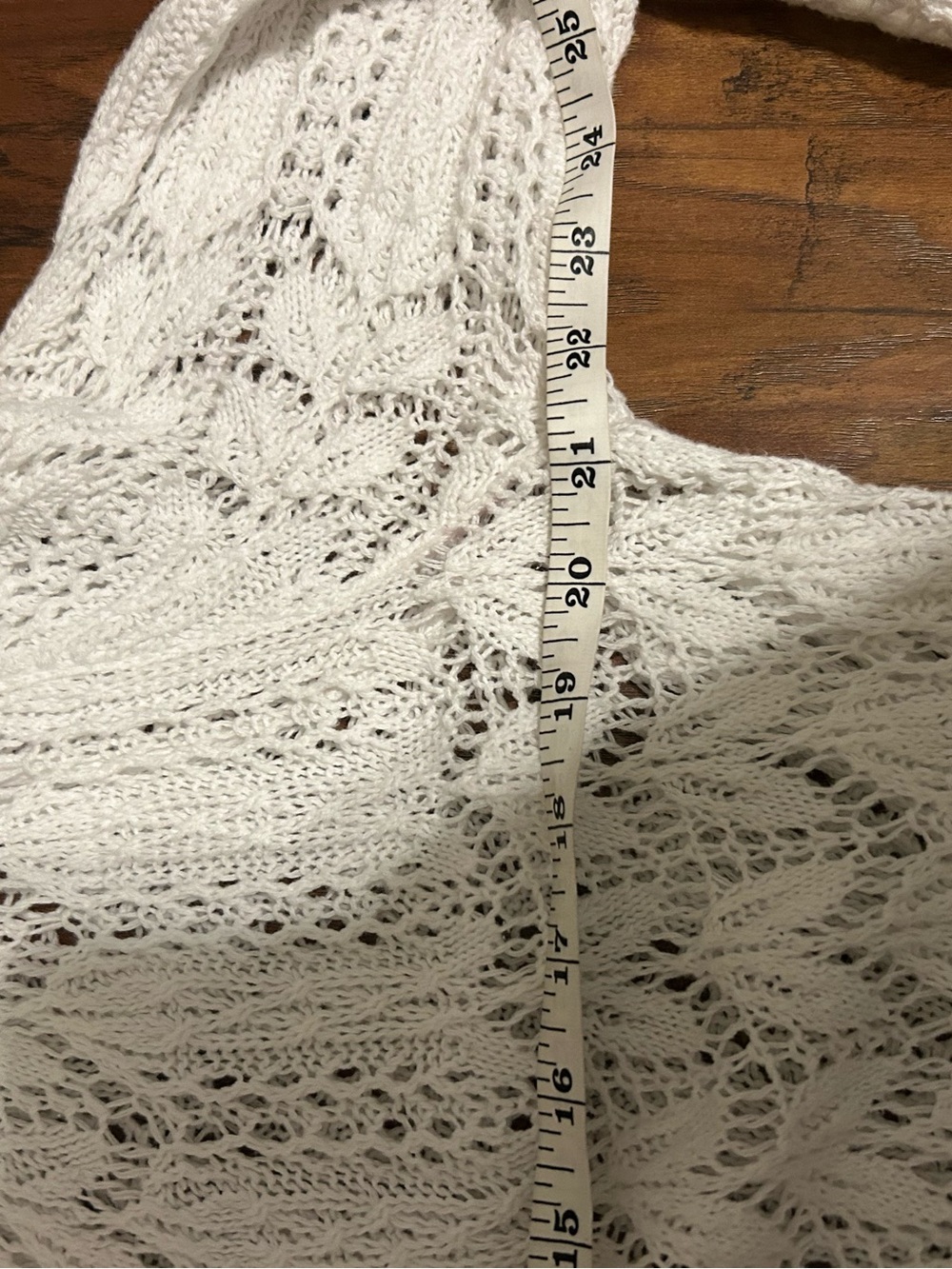 Cream Open-Knit Long Cardigan Cottagecore Fairy Whimsical Cover-up Summer - Picture 3 of 6